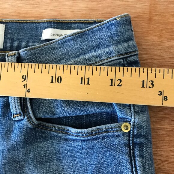 Frame Le High Skinny Jeans Women 26 Blue Mid Rise Medium Wash Stretch Preppy - Picture 11 of 14